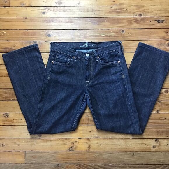 7famk men’s light jeans 7 for all mankind bootcut stretchy denim size 28 - Picture 1 of 13